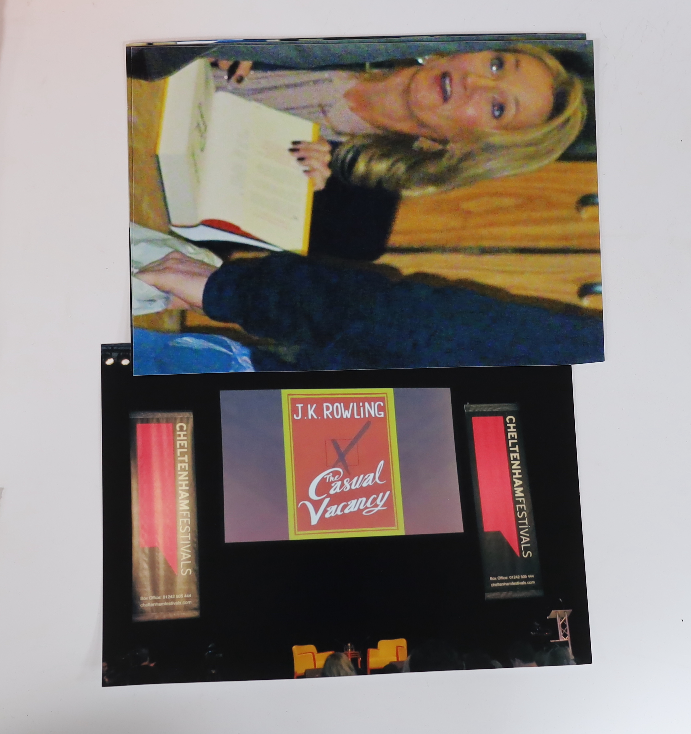 Rowling, J.K - The Casual Vacancy, first edition, signed by the author to title with Author’s hologram to verso of half-title, original boards and dust jacket, 2012, together with two Cheltenham Literature Festival ticke